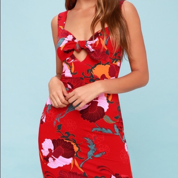 Free People Sweet Cherry Mini Dress in Red XS - Picture 4 of 5